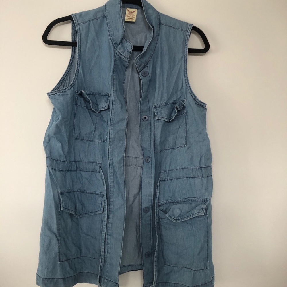 Blue jean vest